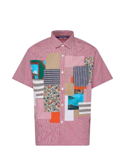 Junya Watanabe MAN patchwork gingham shirt