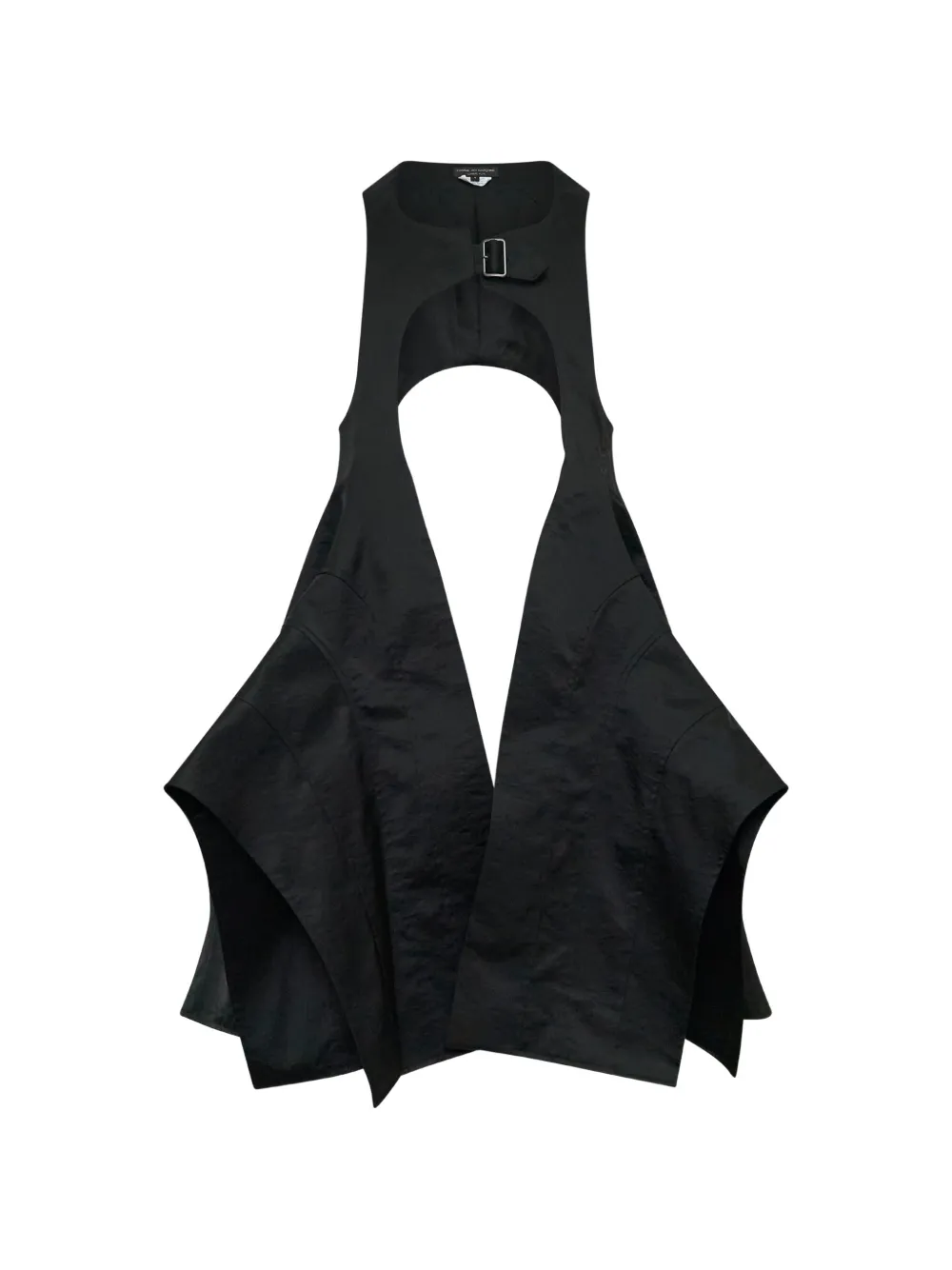 Comme des Garçons Homme Plus buckle-detail open-front vest - Schwarz