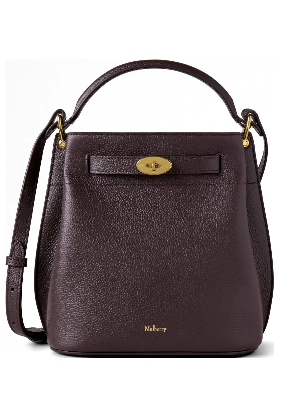 Mulberry Islington grained-leather bucket bag - Braun