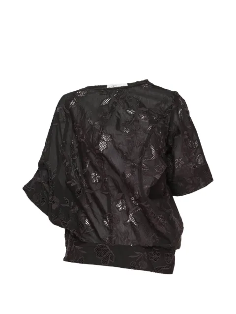CAROLINE HU embroidered inverted shirt