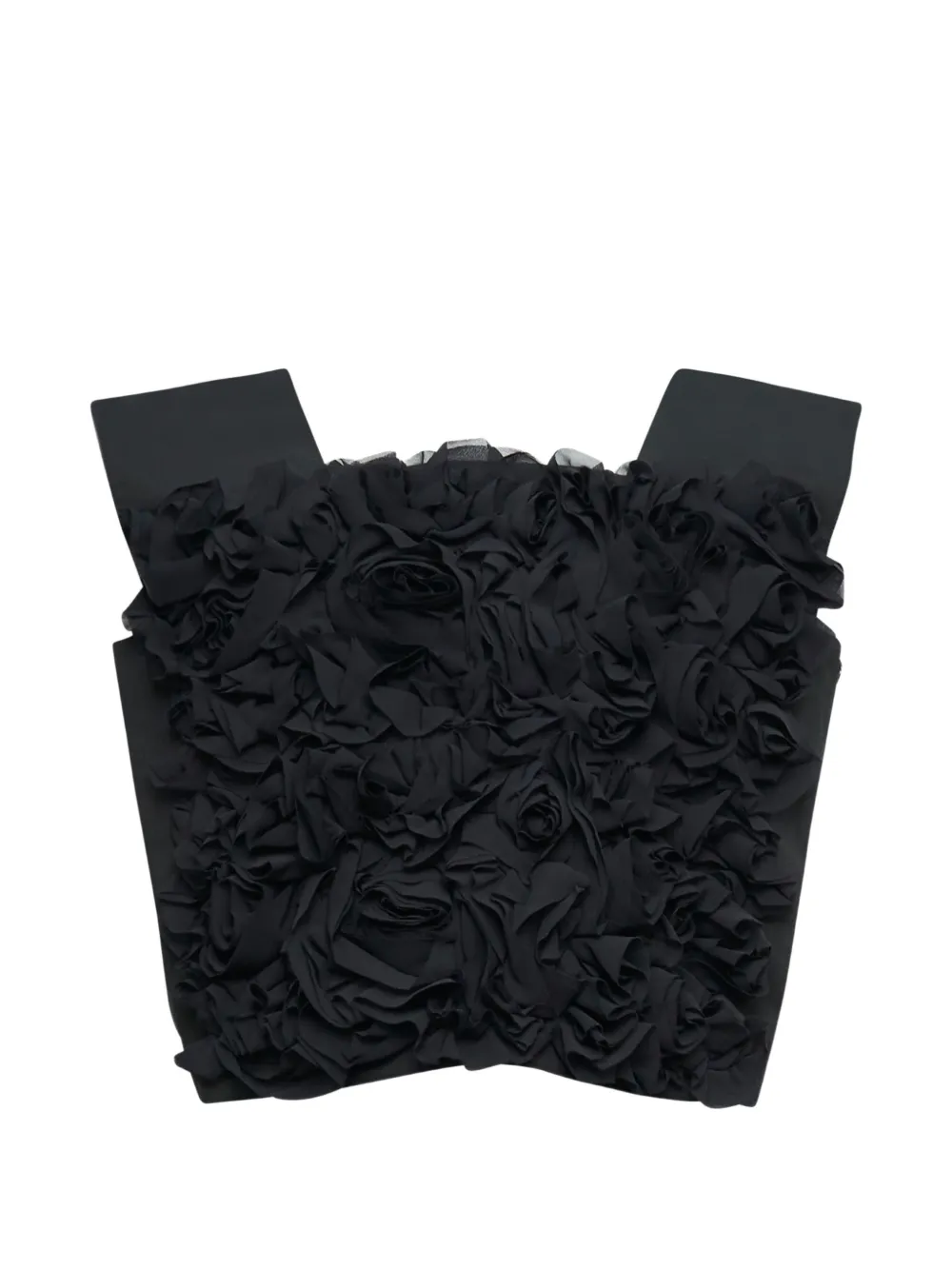 TAO floral-appliqué bow-detail blouse - Nero