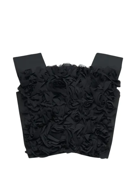 TAO floral-appliqué bow-detail blouse