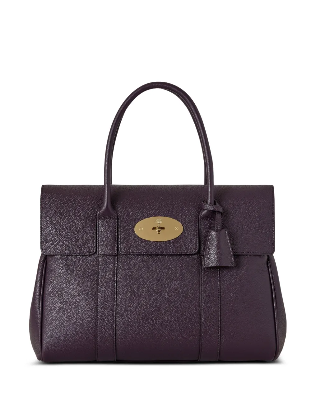 Mulberry Bayswater grained leather shoulder bag - Viola