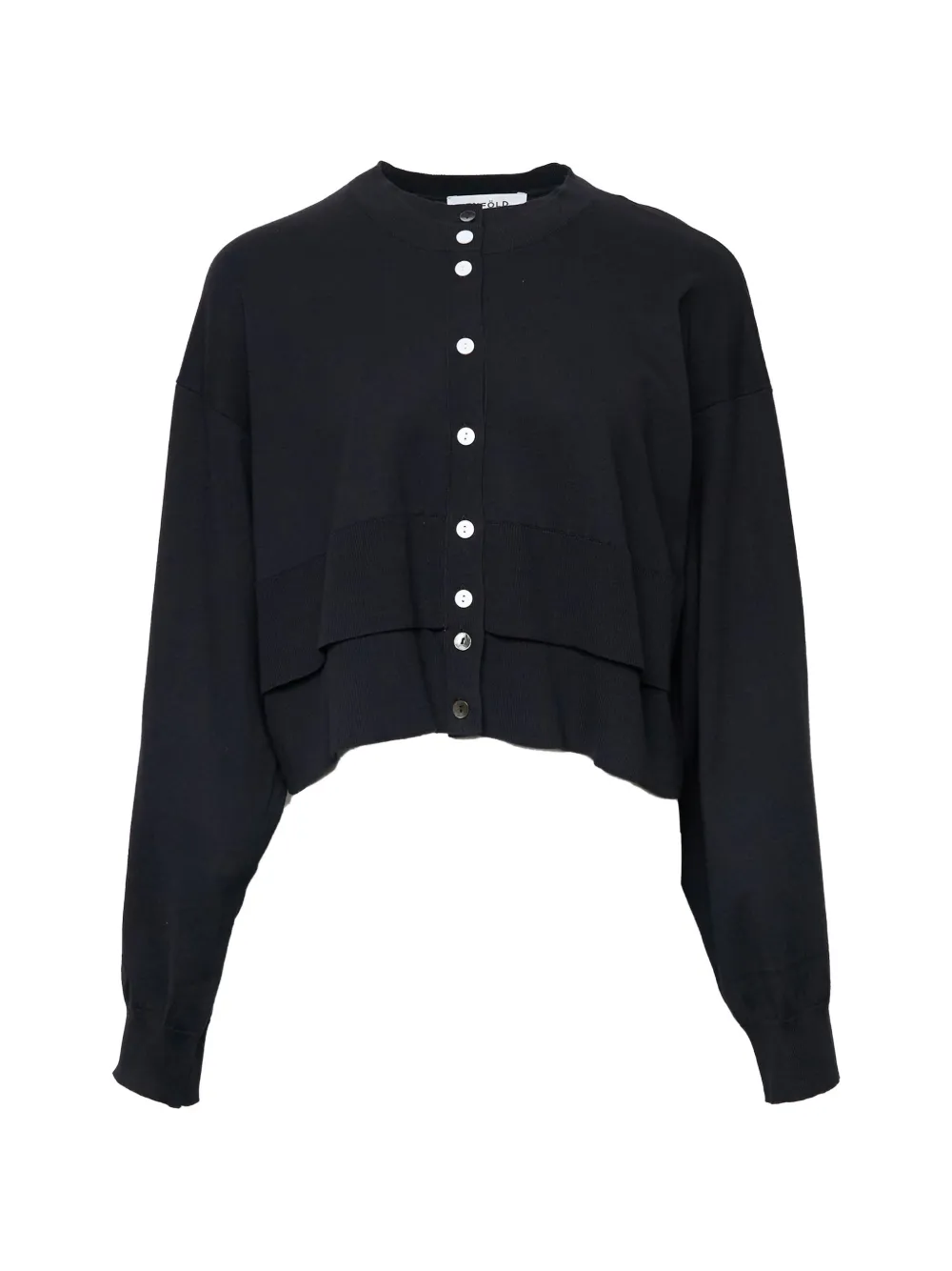 Enföld layered-hem cardigan - Nero