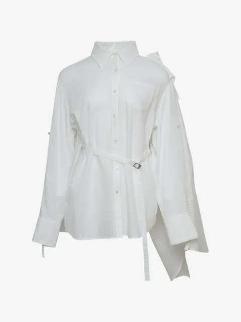 GRACE ELWOOD camisa drapeada con hombros descubiertos
