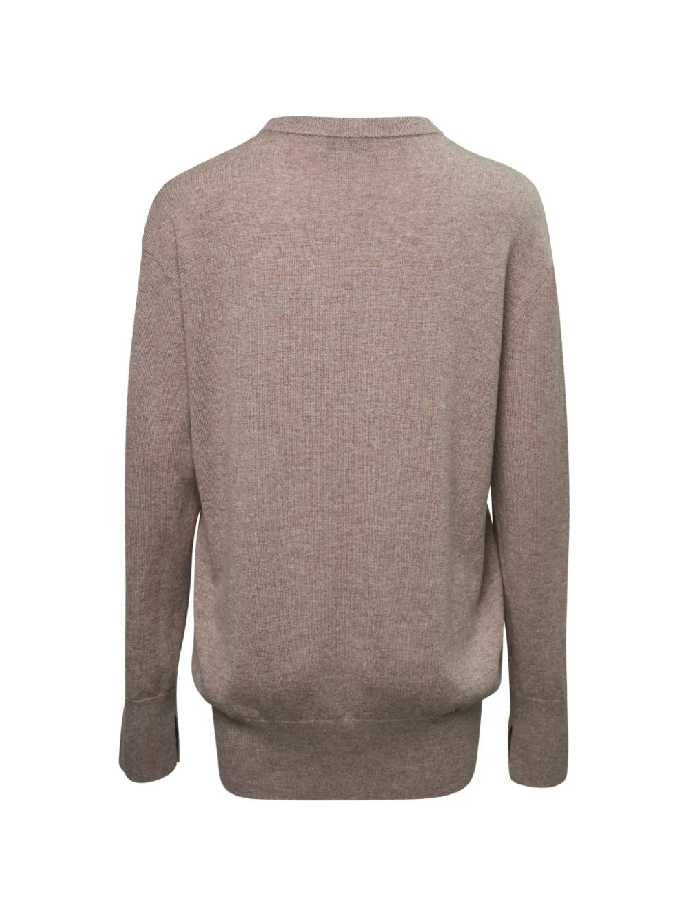 Lee Mathews Kasjmier trui met ronde hals Beige