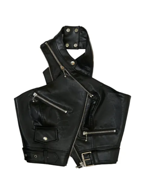 GRACE ELWOOD top biker con cuello halter