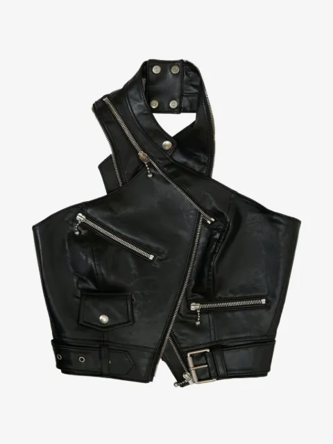 GRACE ELWOOD top biker con cuello halter