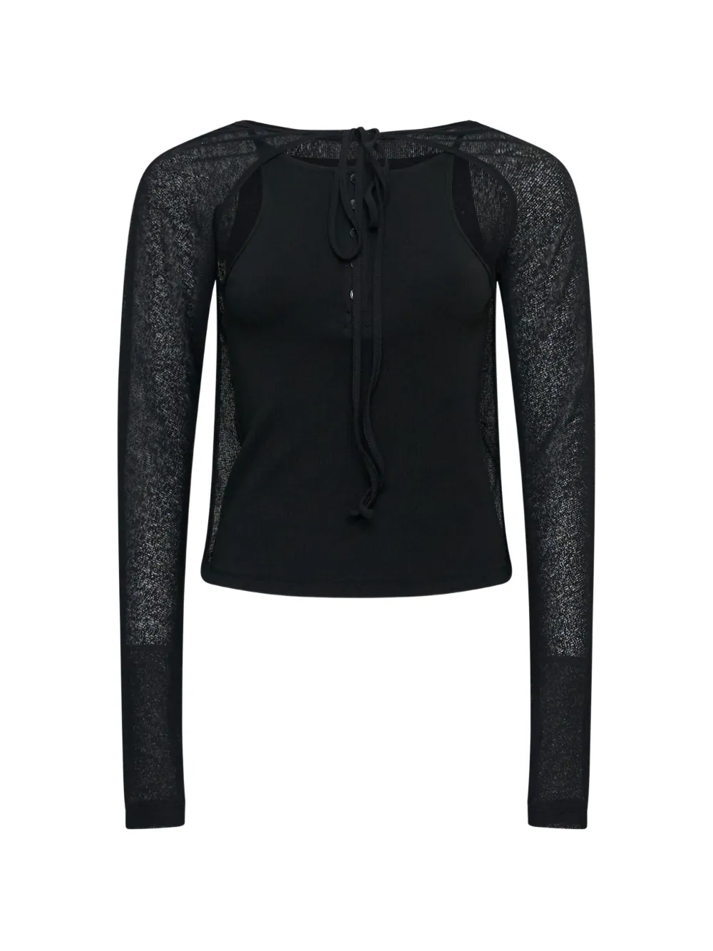 YCH layered-style long-sleeve top - Black