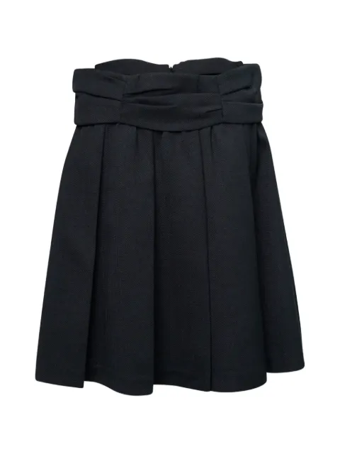 SHUSHU/TONG draped-waist wide-pleat skirt