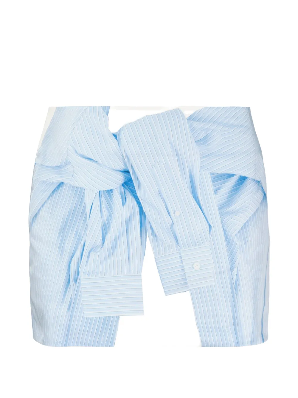 We11done striped knot-detail skirt - Blu
