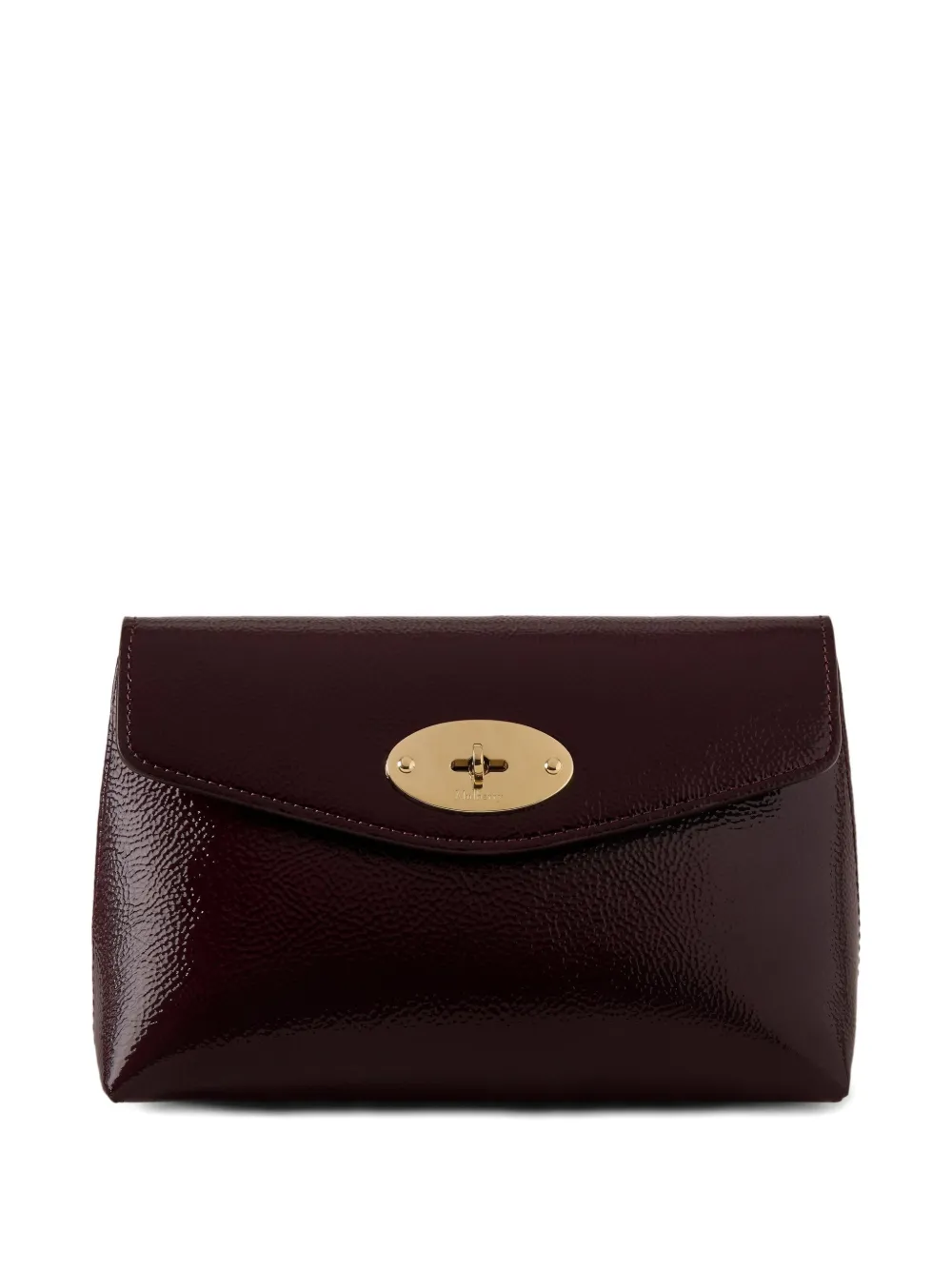 Mulberry Darley patent-leather cosmetic pouch - Rosso