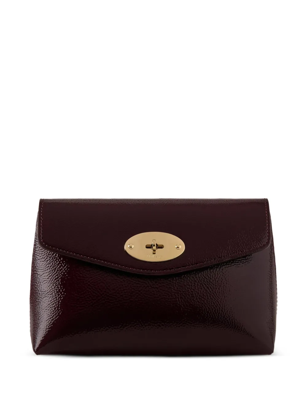 Mulberry Darley patent-leather cosmetic pouch - Rosso