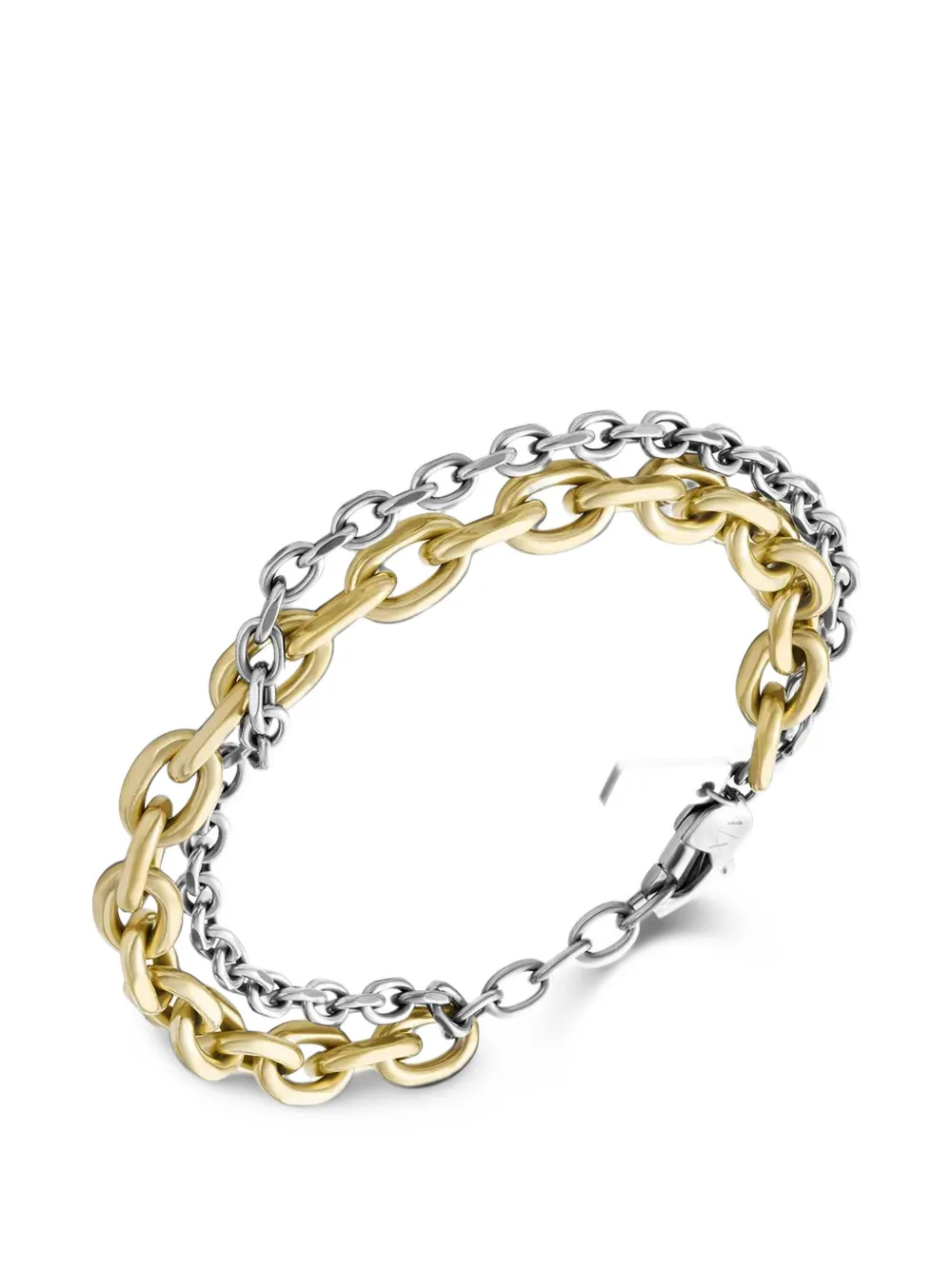Armani Exchange two-tone layered-chain bracelet - Oro