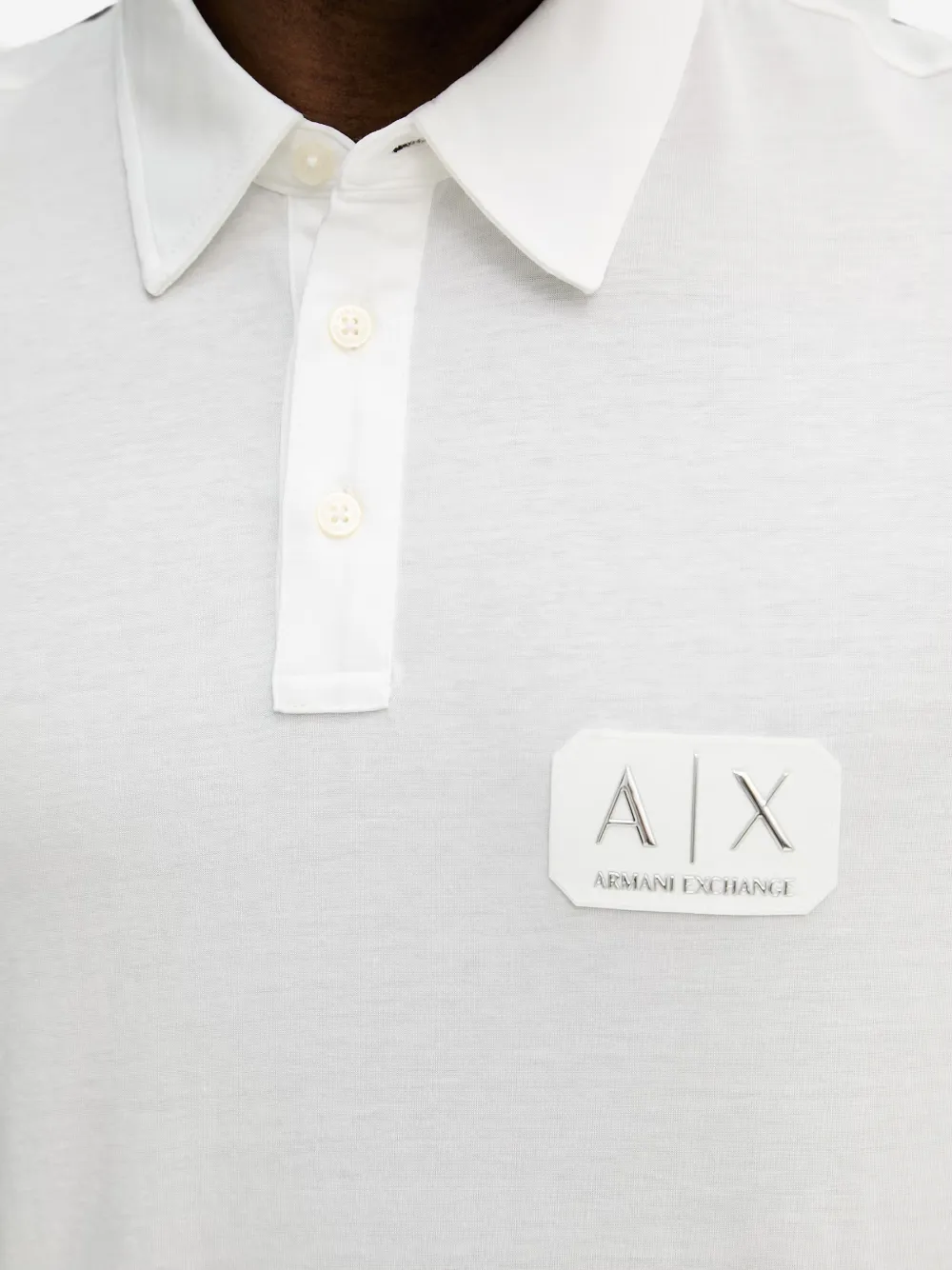 Armani Exchange Poloshirt met logopatch Wit