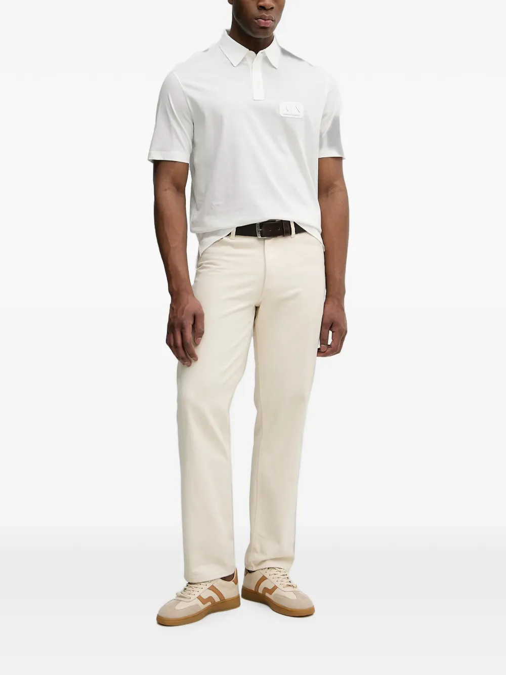 Armani Exchange Poloshirt met logopatch Wit