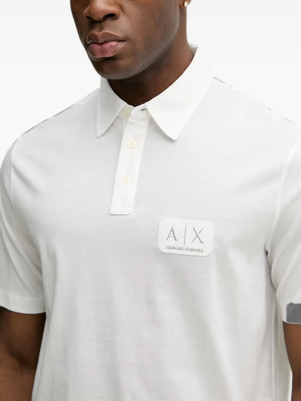 Armani Exchange Poloshirt met logopatch Wit