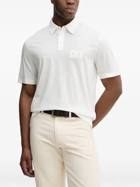 Armani Exchange logo-patch polo shirt