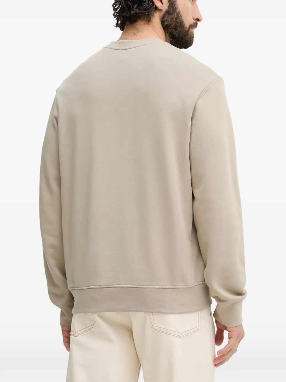 Armani Exchange Sweater met logoprint Beige