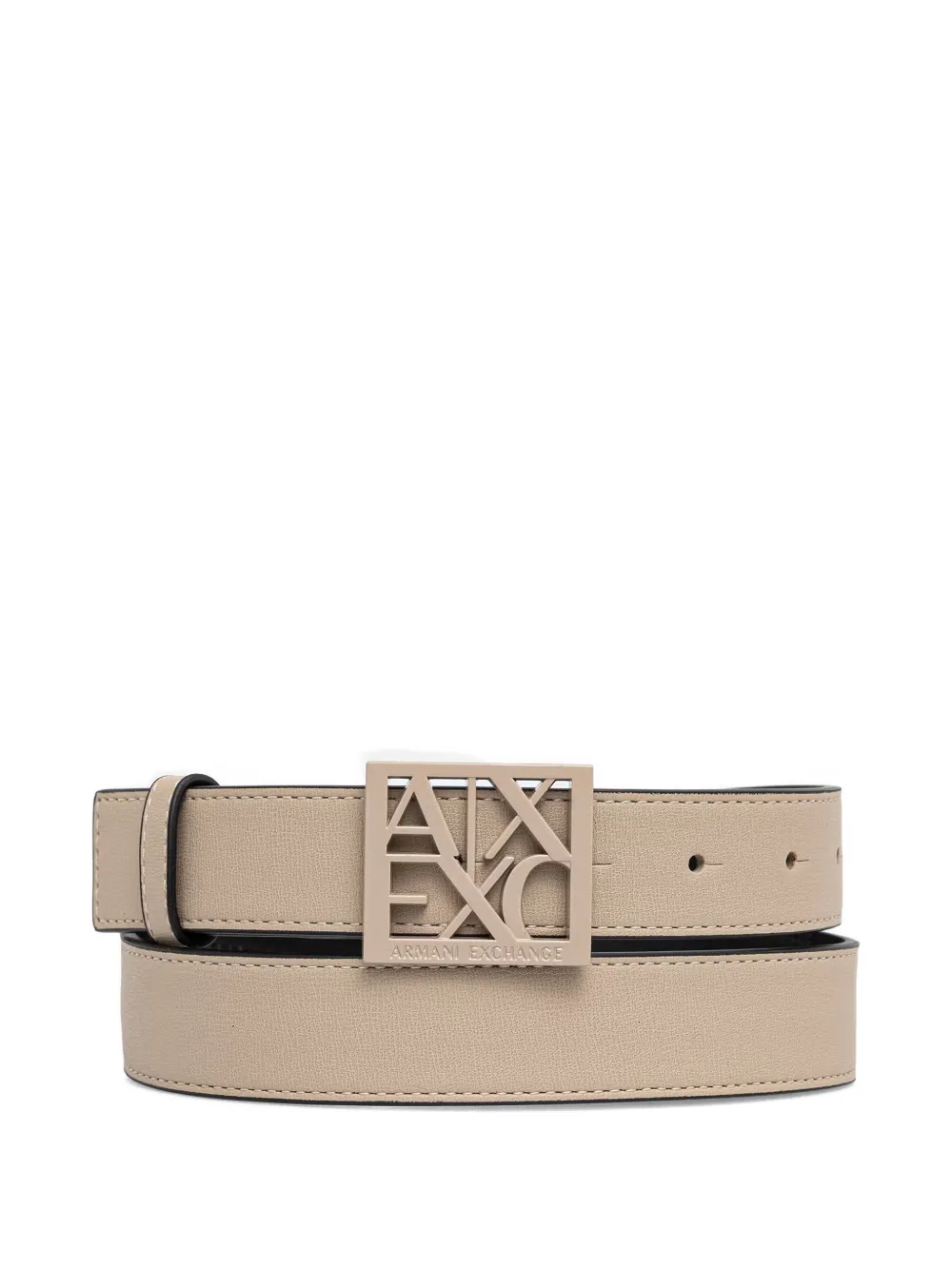 Armani Exchange Cintura con fibbia logata - Toni neutri
