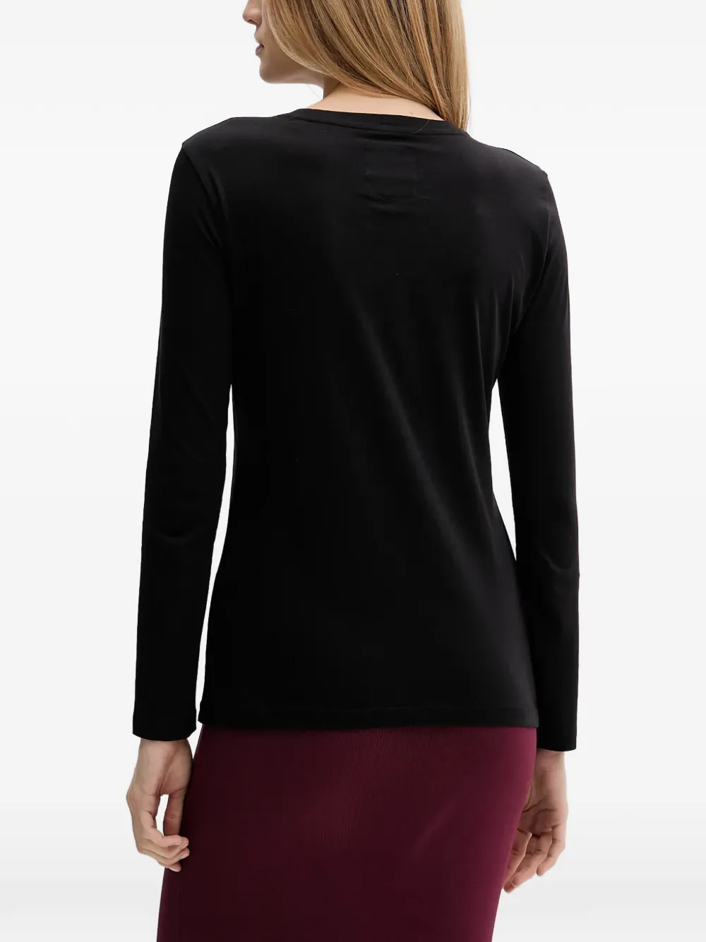 Armani Exchange T-shirt met lange mouwen Zwart