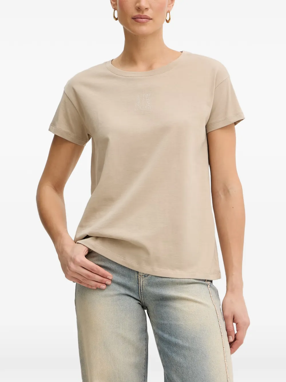 Armani Exchange T-shirt girocollo - Toni neutri