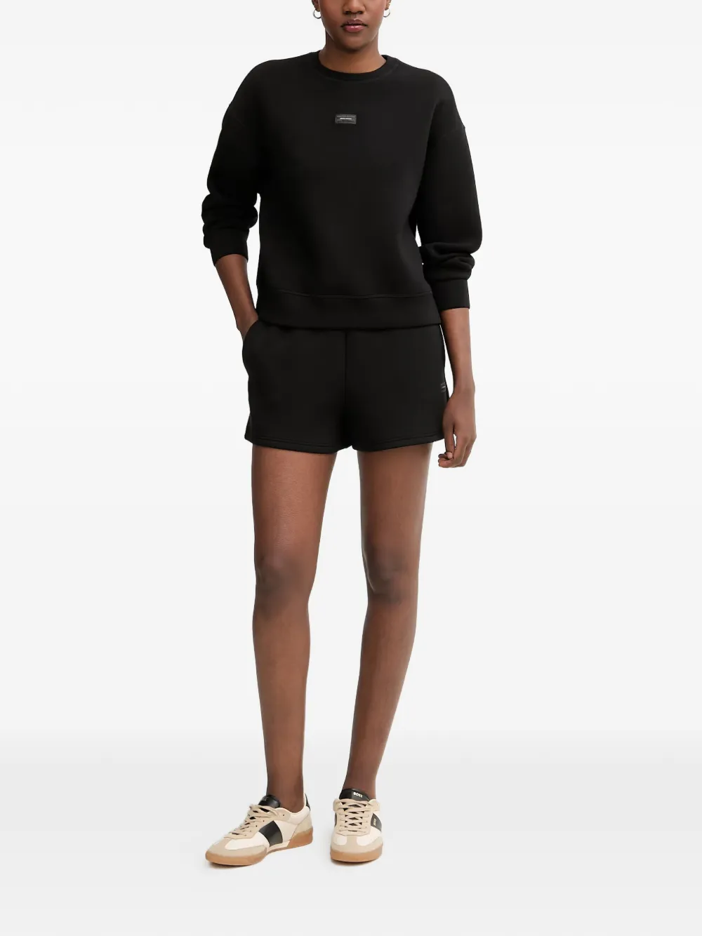 Armani Exchange Sweater met logopatch Zwart