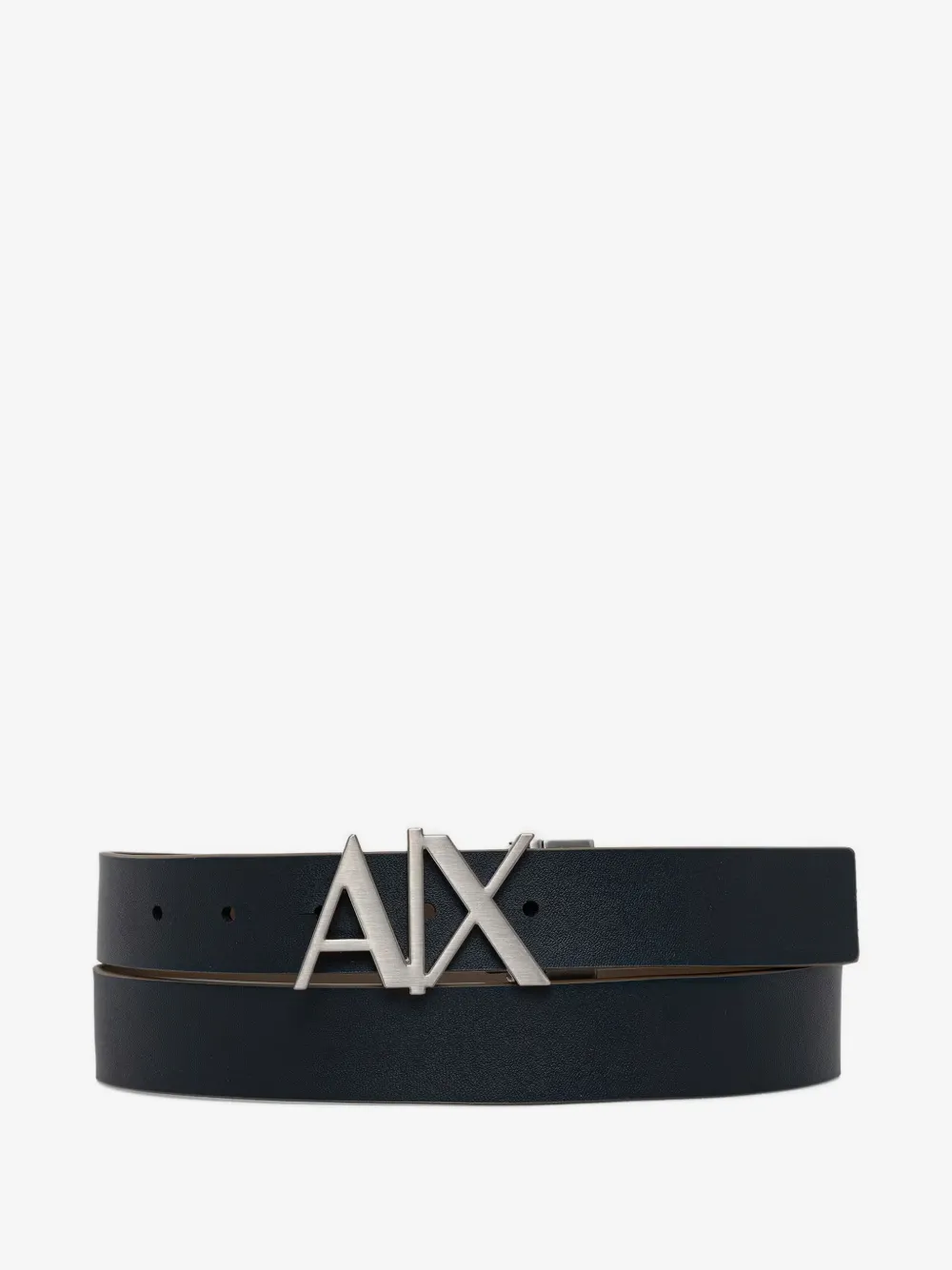 Armani Exchange 로고 장식 리버서블 벨트 | 블루 | Image 1