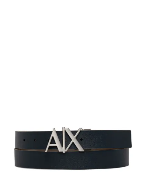 Armani Exchange logo-plaque reversible belt