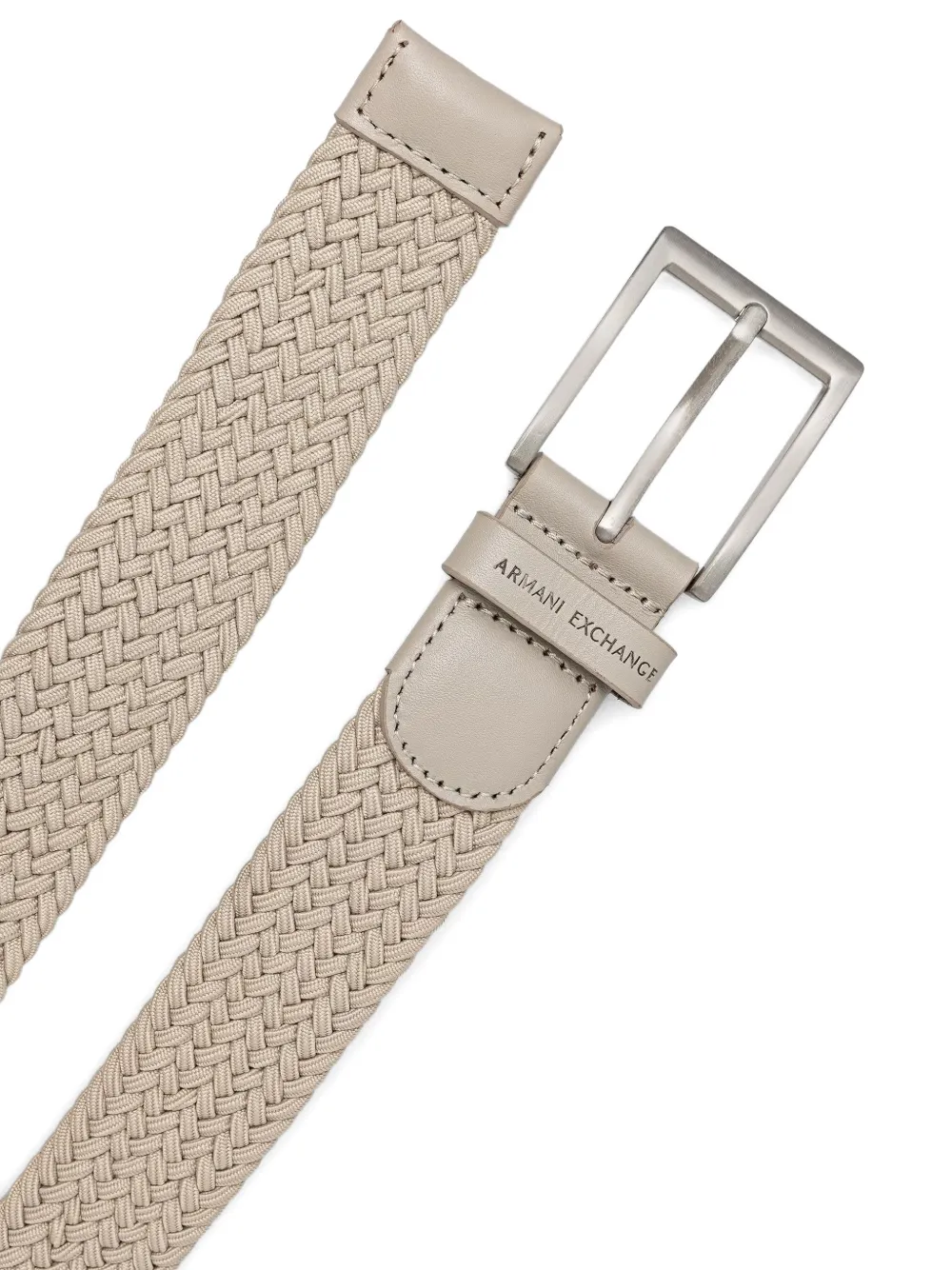Armani Exchange Gevlochten gespriem Beige