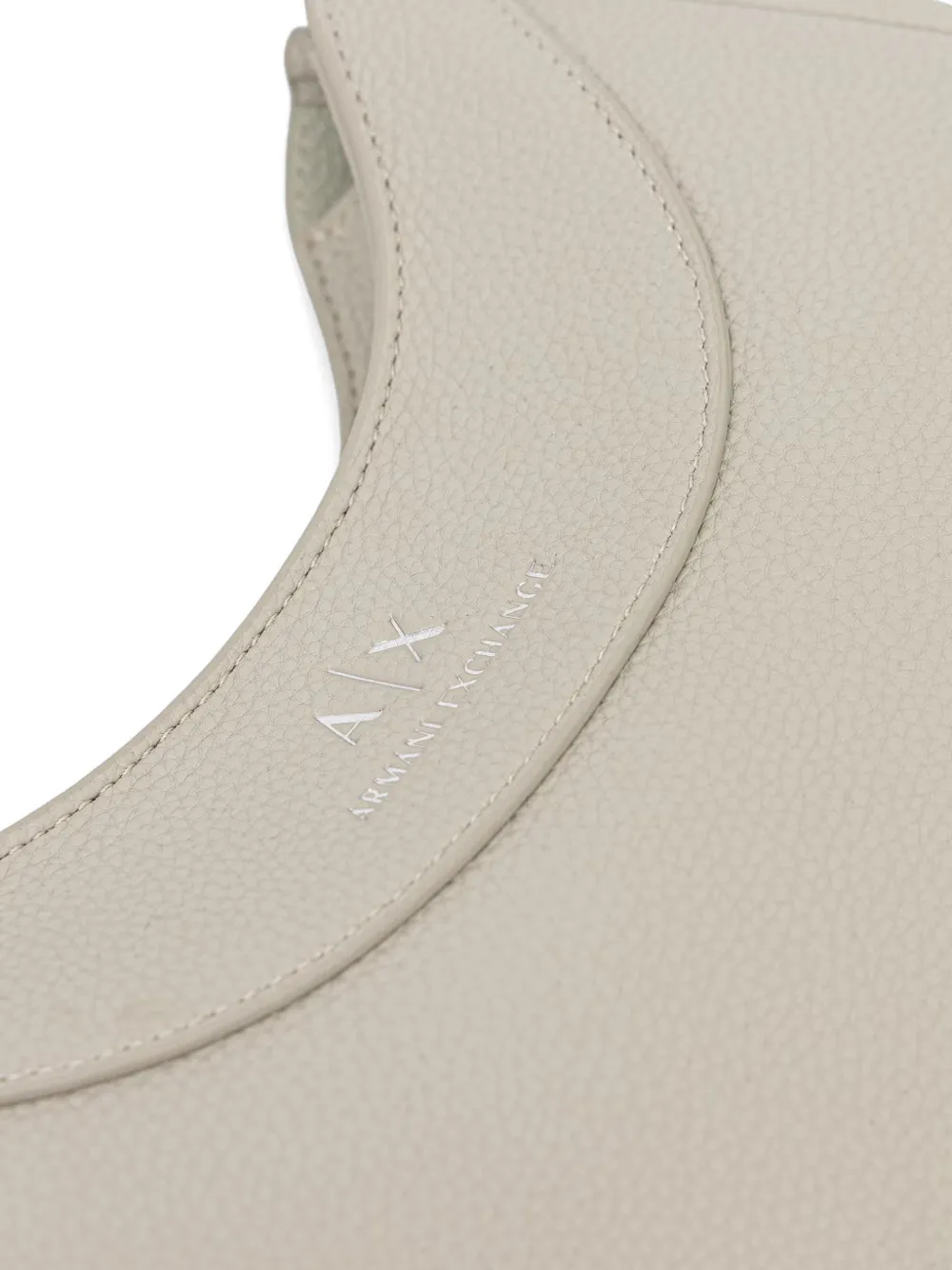 Armani Exchange Crescent bewerkte crossbodytas Beige