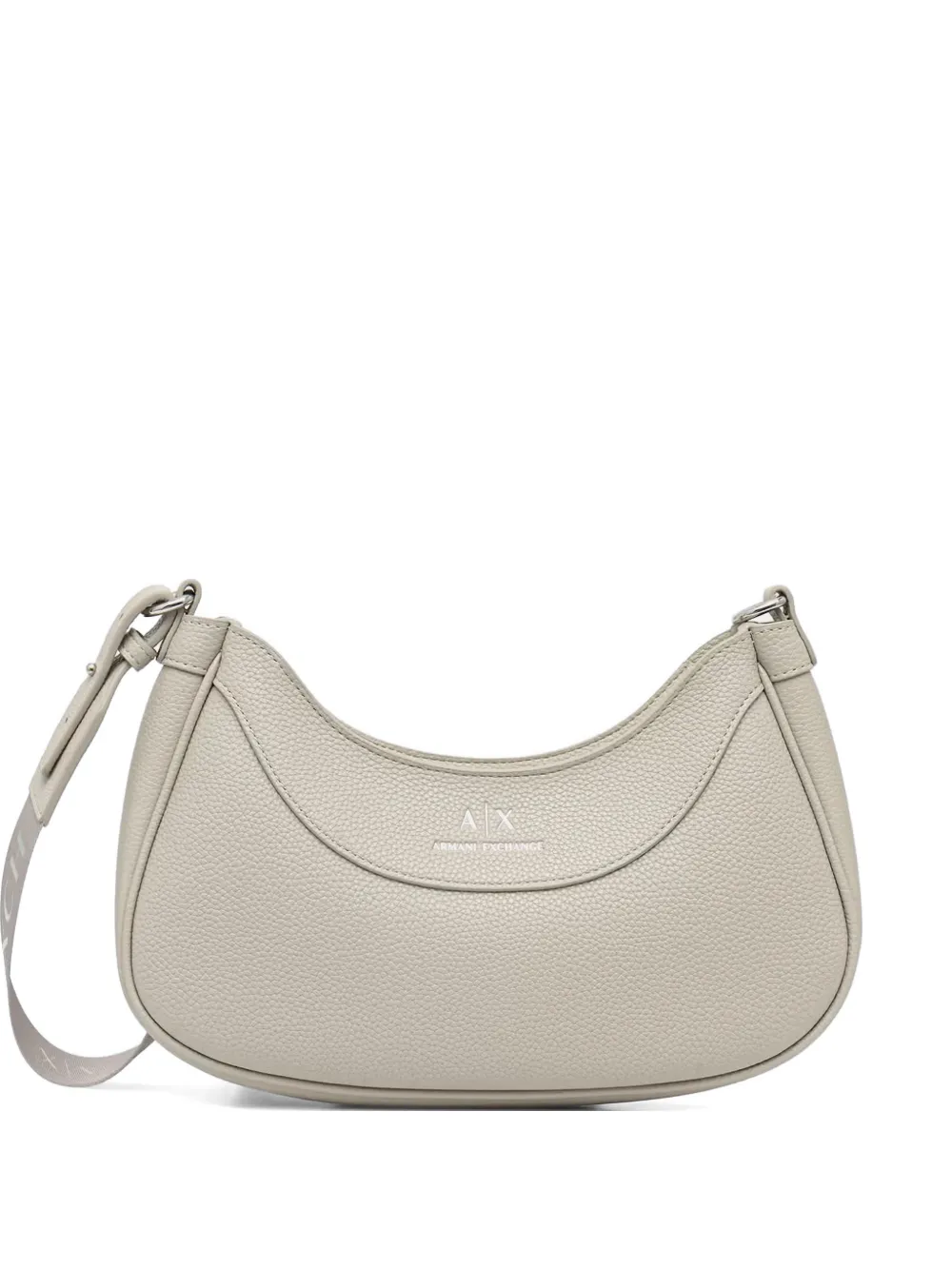 Armani Exchange Gekörnte Crescent Umhängetasche - Nude