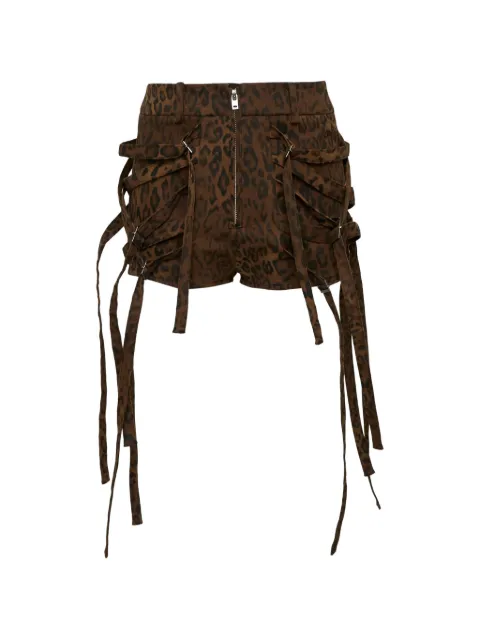 GRACE ELWOOD shorts con estampado de leopardo