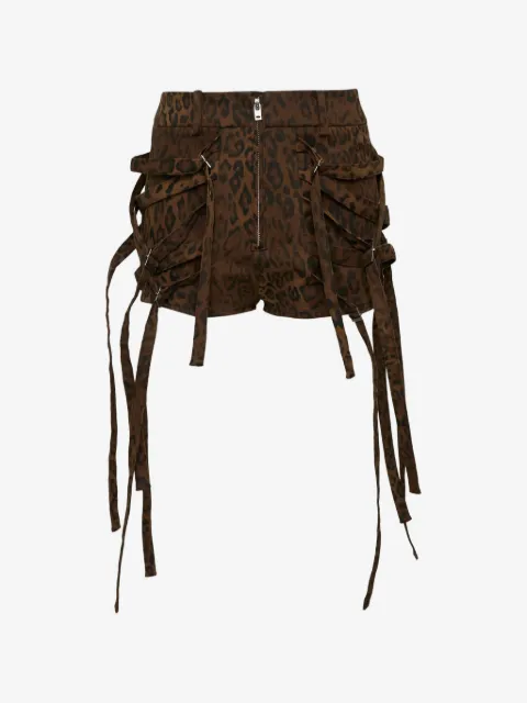 GRACE ELWOOD shorts con estampado de leopardo