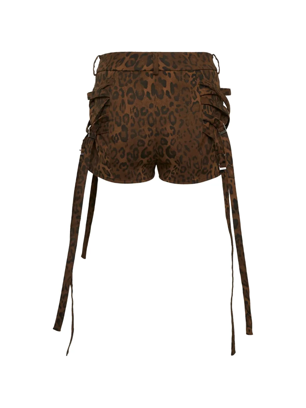 GRACE ELWOOD Shorts met luipaardprint en bandje Bruin