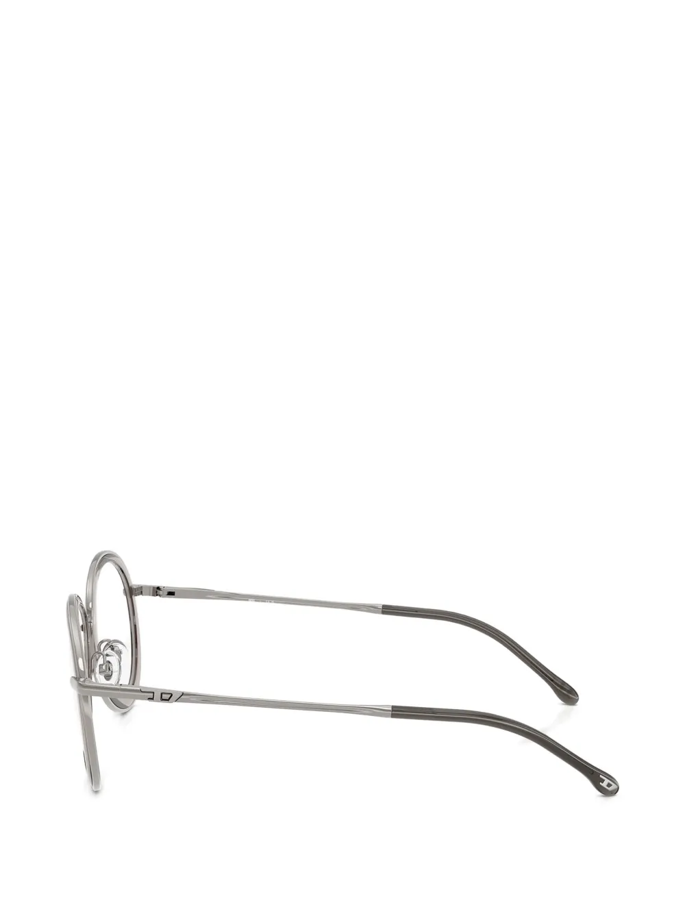 Diesel Bril met rond montuur Zilver