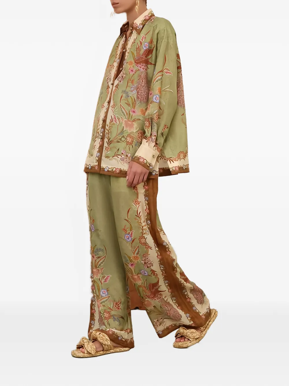 ZIMMERMANN Indra zijden blouse Groen