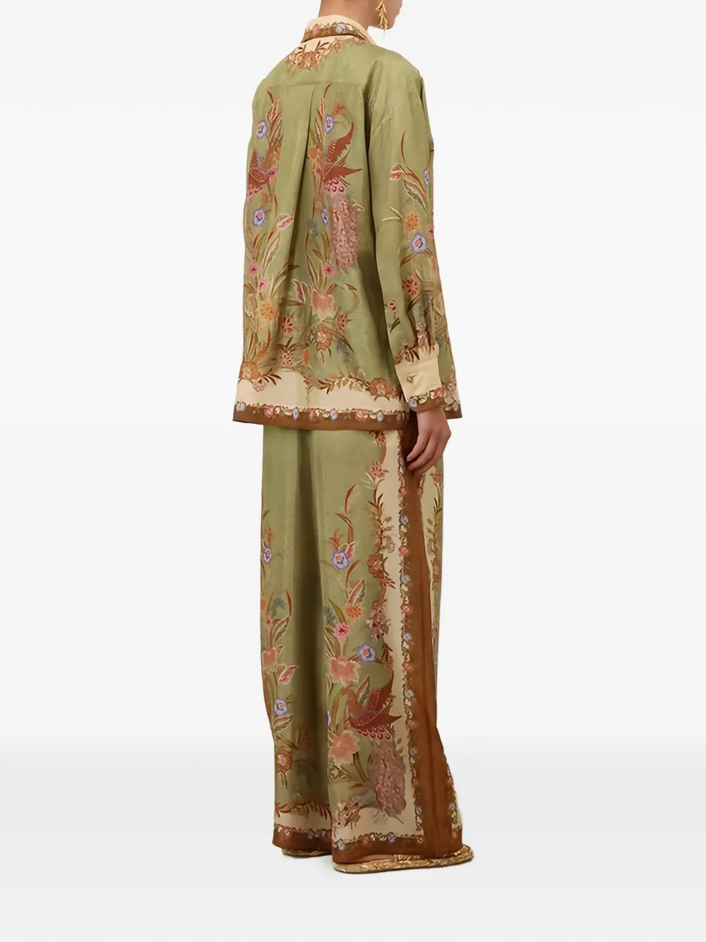 ZIMMERMANN Indra zijden blouse Groen