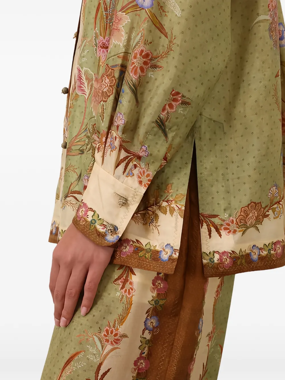 ZIMMERMANN Indra zijden blouse Groen