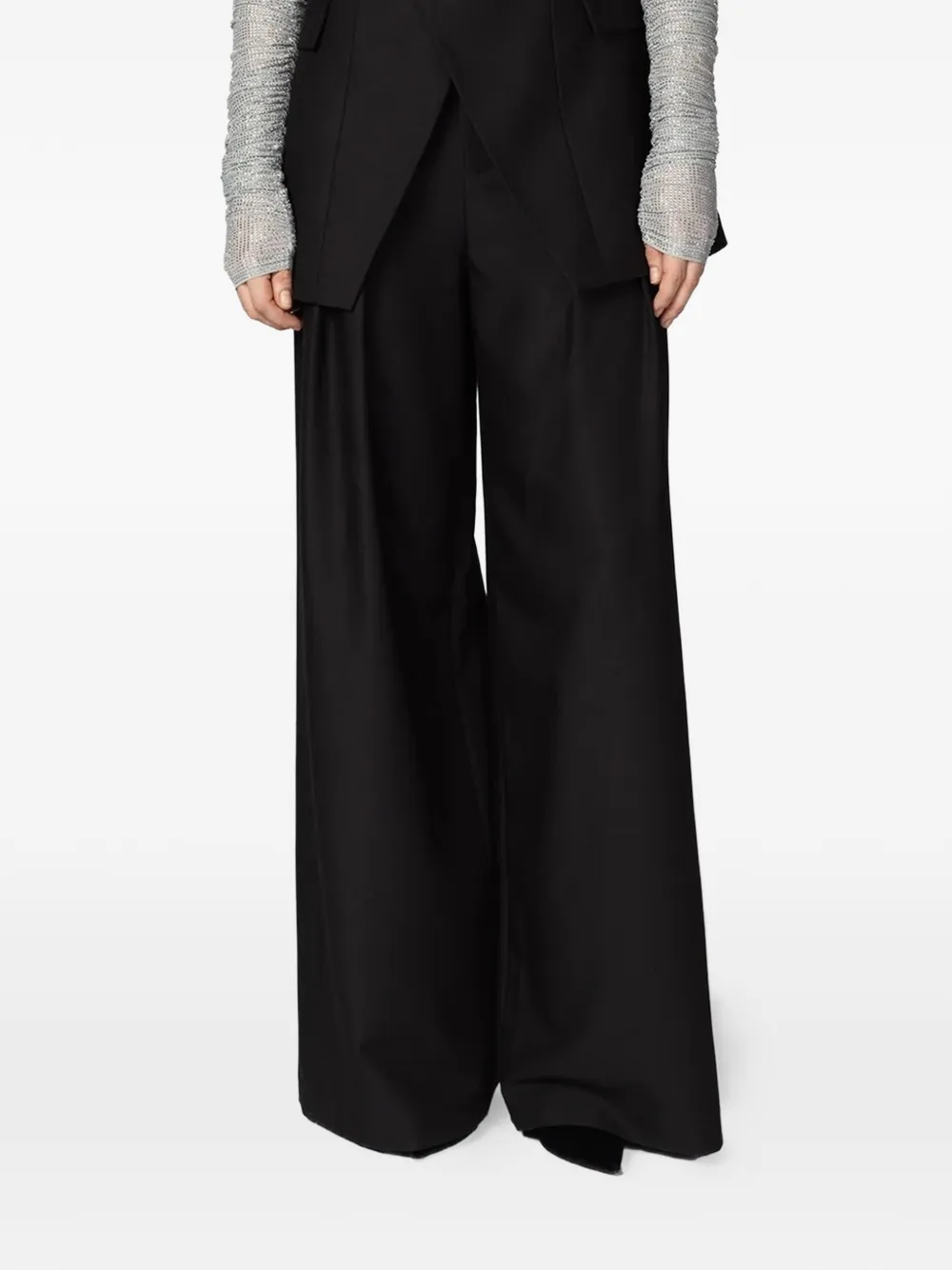 TWENTY FOURHAITCH Adile pleated wide-leg trousers - Nero