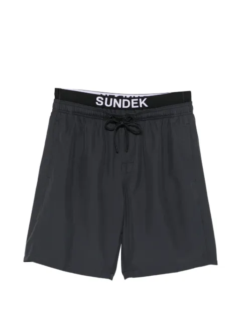 Sundek logo-waistband swim shorts