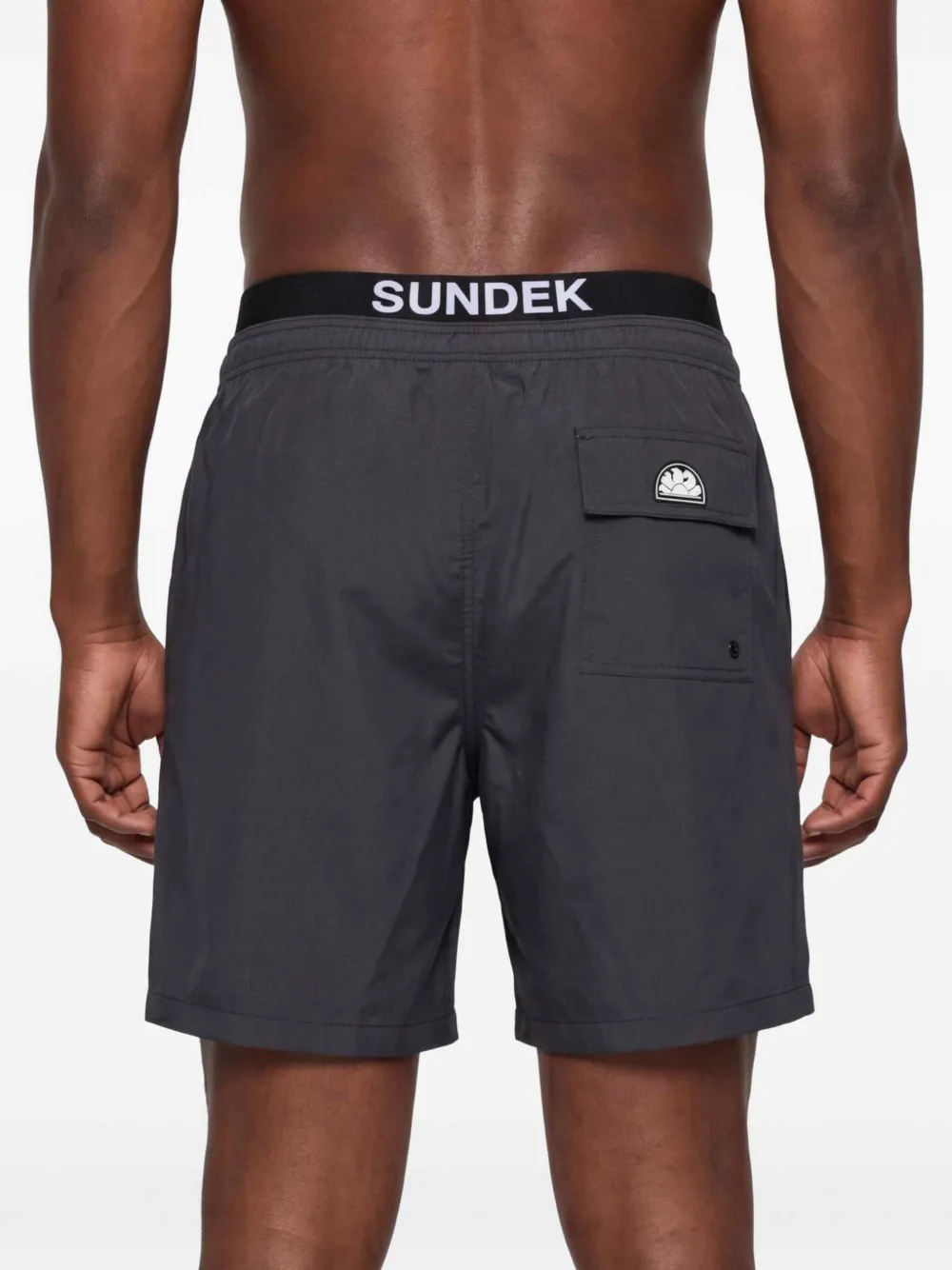 Sundek Zwembroek met logoband Zwart