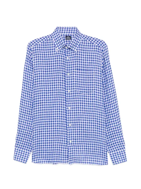 Truzzi gingham-pattern button-down shirt