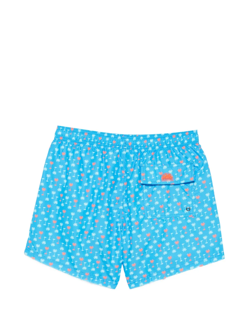 Sundek Zwembroek met palmboomprint Blauw