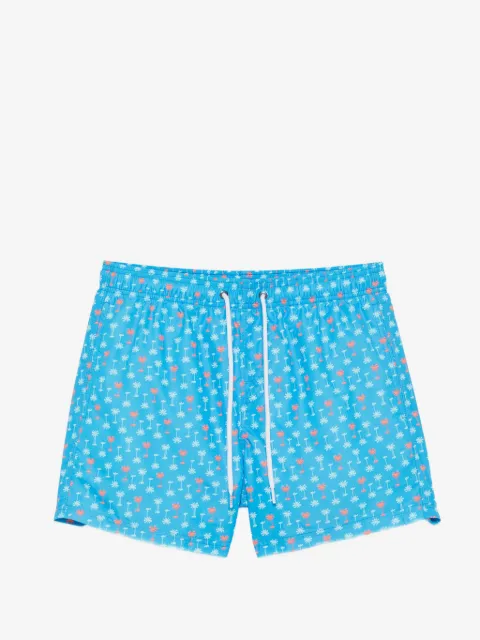 Sundek shorts de playa con palmeras estampadas
