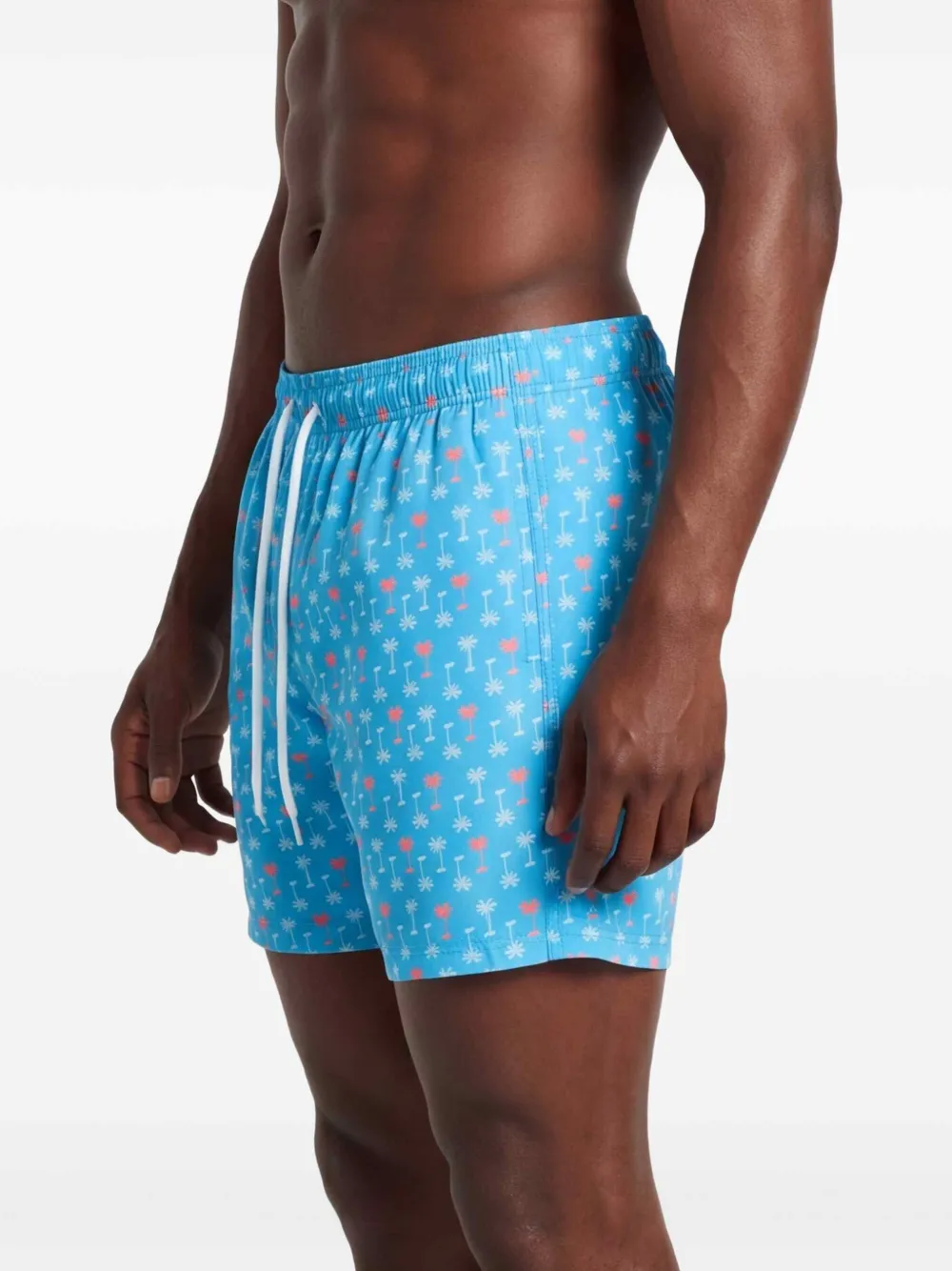 Sundek Zwembroek met palmboomprint Blauw