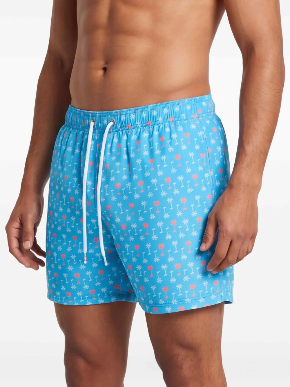 Sundek Zwembroek met palmboomprint Blauw