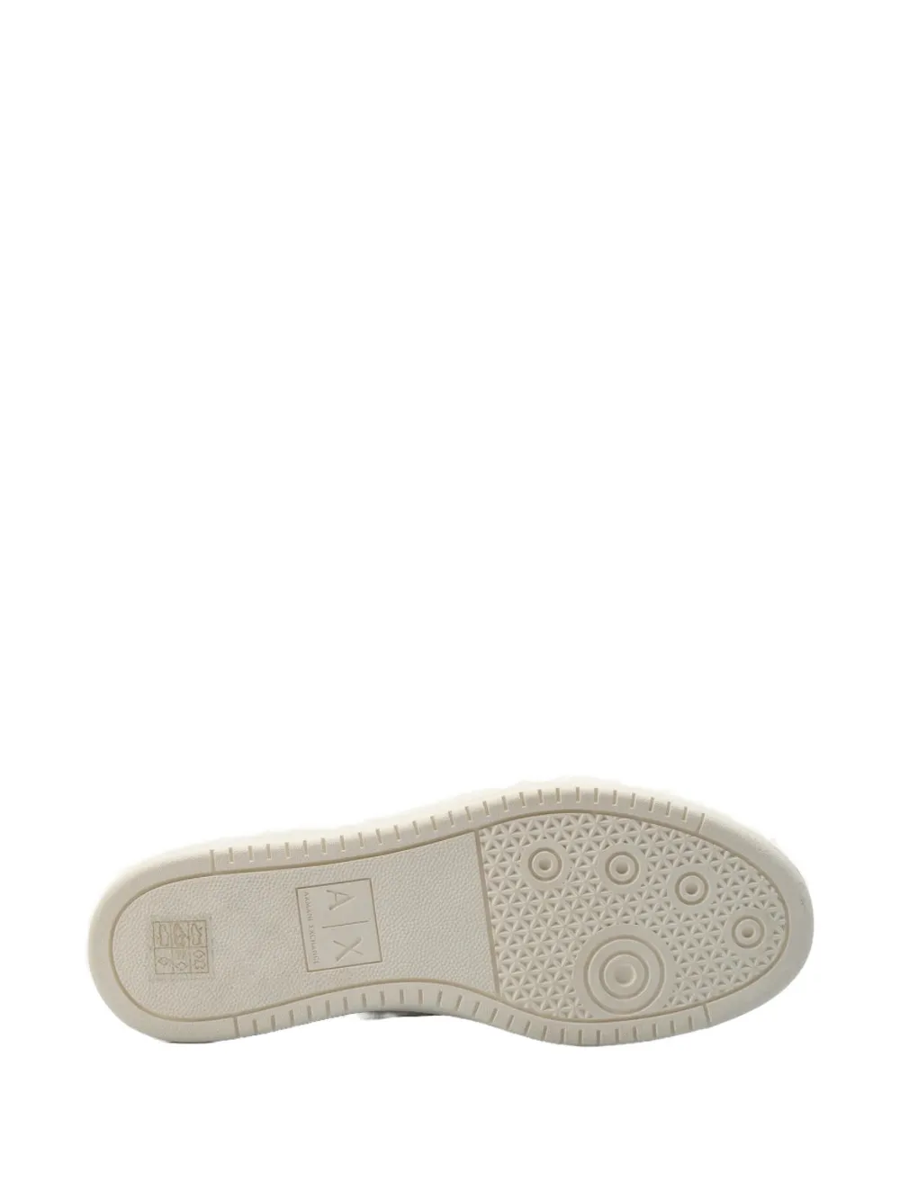 Armani Exchange perforated-logo sneakers Wit