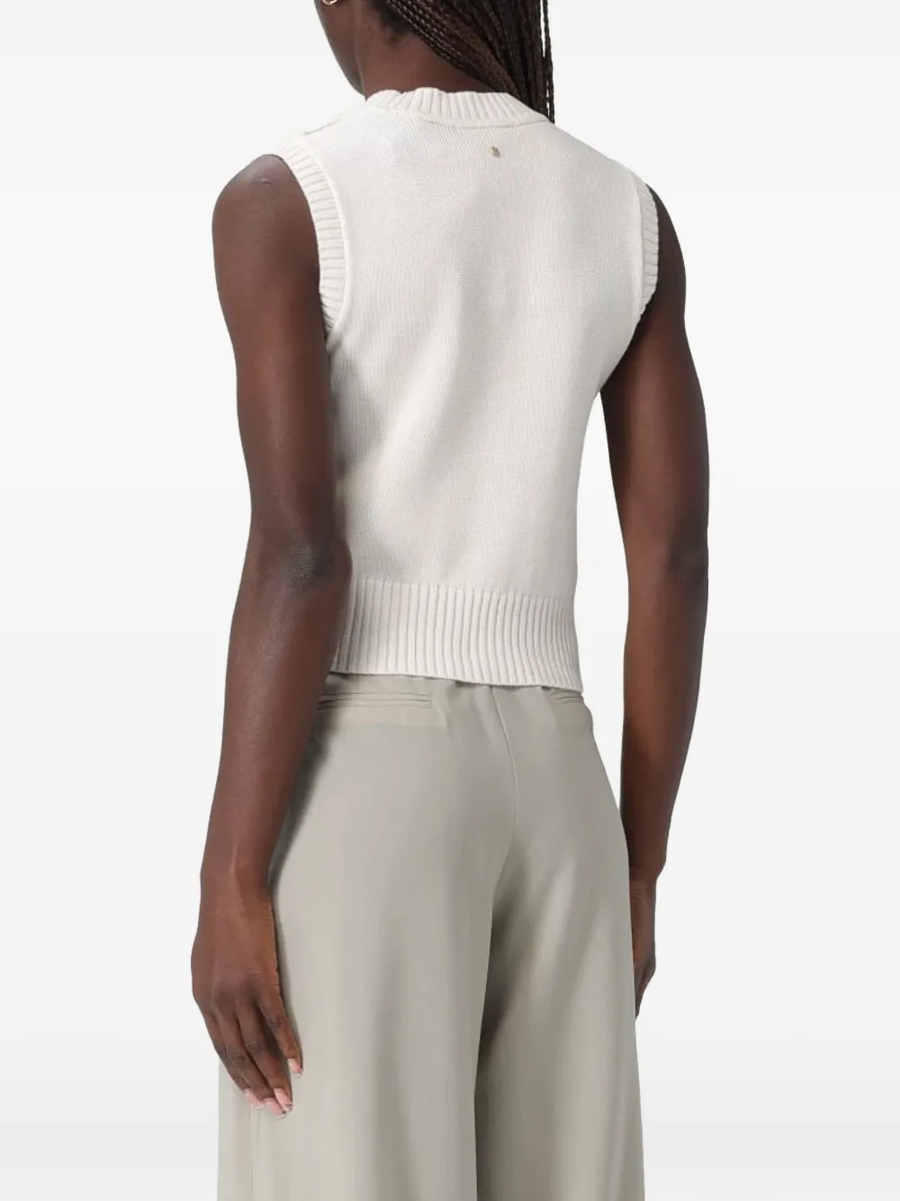 Armani Exchange Mouwloze top Wit
