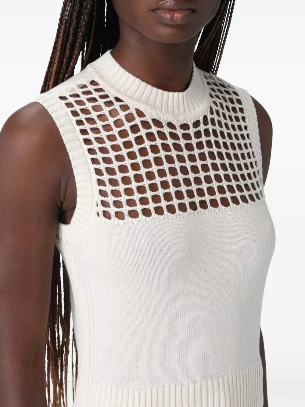 Armani Exchange Mouwloze top Wit